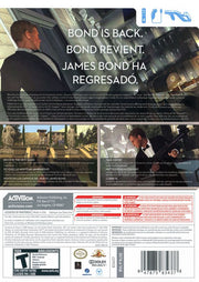 007: Quantum of Solace | Wii | back cover | region=North America | source-country=Canada,Mexico,United States | zypher-v2 | moby-300bc4bd74c4 | Data by MobyGames.com