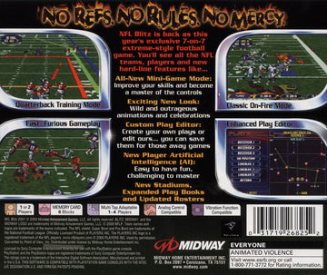 
NFL Blitz 2001 | PlayStation | back cover | Data by MobyGames.com