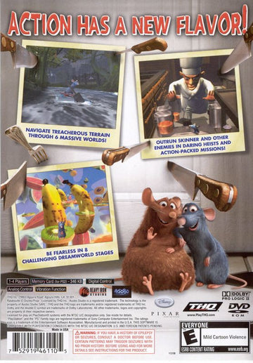 
Disney•Pixar Ratatouille | PlayStation 2 | back cover | Data by MobyGames.com