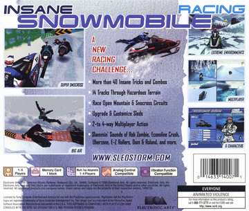 
Sled Storm | PlayStation | back cover | Data by MobyGames.com