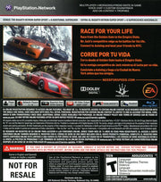 Need for Speed: The Run | PlayStation 3 | back cover | region=North America | source-country=Mexico,United States | zypher-v2 | moby-f3928ec043a5 | Data by MobyGames.com