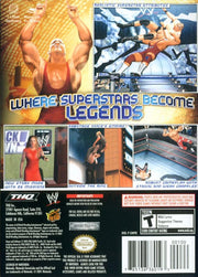 WWE WrestleMania XIX | GameCube | back cover | region=North America | source-country=Canada,Mexico,Other,United States | zypher-v2 | moby-e886f2c2d8bc | Data by MobyGames.com