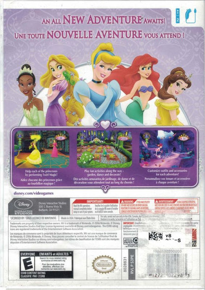 Disney Princess: My Fairytale Adventure | Wii | back cover | region=North America | source-country=Canada | zypher-v2 | moby-8f6e8428c5e8 | Data by MobyGames.com