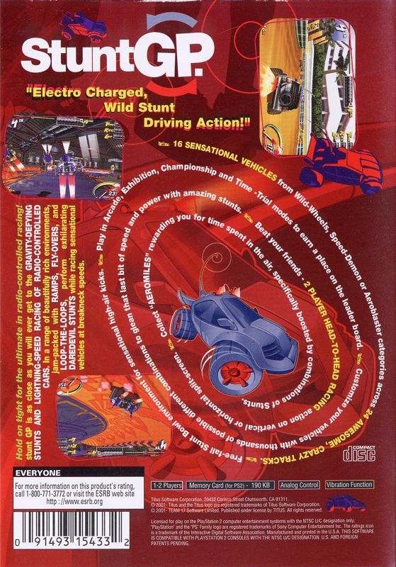 
Stunt GP | PlayStation 2 | back cover | Data by MobyGames.com