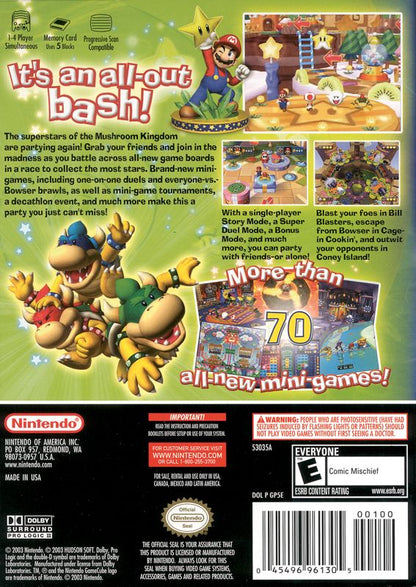
Mario Party 5 | GameCube | back cover | Data by MobyGames.com