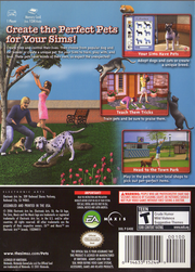 
The Sims 2: Pets | GameCube | back cover | Data by MobyGames.com
