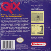 
QIX | Game Boy | back cover | Data by MobyGames.com