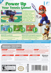 Mario Power Tennis | Wii | back cover | region=North America | source-country=Canada,United States | zypher-v2 | moby-f50667f24b33 | Data by MobyGames.com