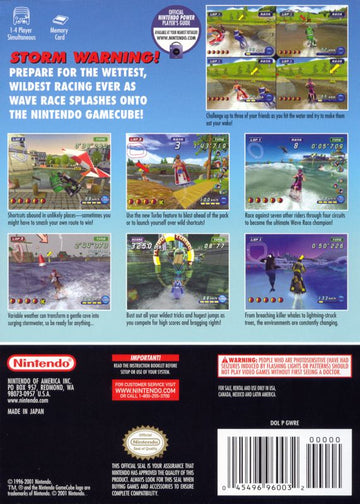 
Wave Race: Blue Storm | GameCube | back cover | Data by MobyGames.com