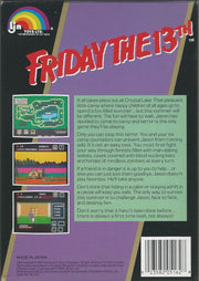 
Friday the 13th | NES | back cover | Data by MobyGames.com
