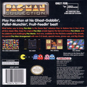 
Pac-Man Collection | Game Boy Advance | back cover | Data by MobyGames.com