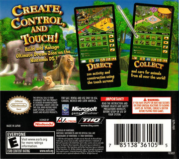 
Zoo Tycoon DS | Nintendo DS | back cover | Data by MobyGames.com