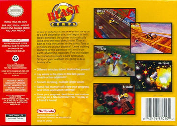 
Blast Corps | Nintendo 64 | back cover | Data by MobyGames.com
