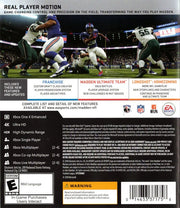 Madden NFL 19 | Xbox One | back cover | region=North America | source-country=United States | zypher-v2 | moby-b0d15794307b | Data by MobyGames.com