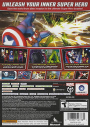 The Avengers: Battle for Earth | Xbox 360 | back cover | region=North America | source-country=United States | zypher-v2 | moby-da9e6de2ee3e | Data by MobyGames.com