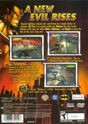Batman: Rise of Sin Tzu | PlayStation 2 | back cover | region=North America | source-country=Canada,United States | zypher-v2 | moby-20ec1d85c8ba | Data by MobyGames.com