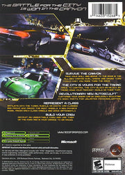 Need for Speed: Carbon | Xbox | back cover | region=North America | source-country=United States | zypher-v2 | moby-44df1da9e61e | Data by MobyGames.com