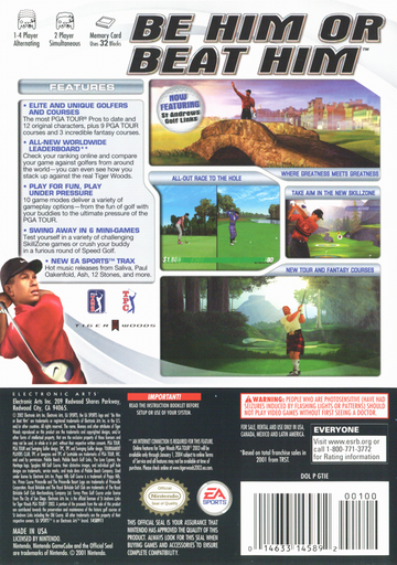 
Tiger Woods PGA Tour 2003 | GameCube | back cover | Data by MobyGames.com