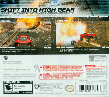 
Spy Hunter | Nintendo 3DS | back cover | Data by MobyGames.com