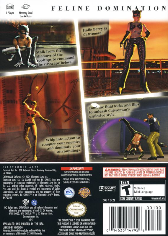 
Catwoman | GameCube | back cover | Data by MobyGames.com