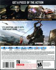 Battlefield: Hardline | PlayStation 4 | back cover | region=North America | source-country=United States | zypher-v2 | moby-3e4a3637c917 | Data by MobyGames.com