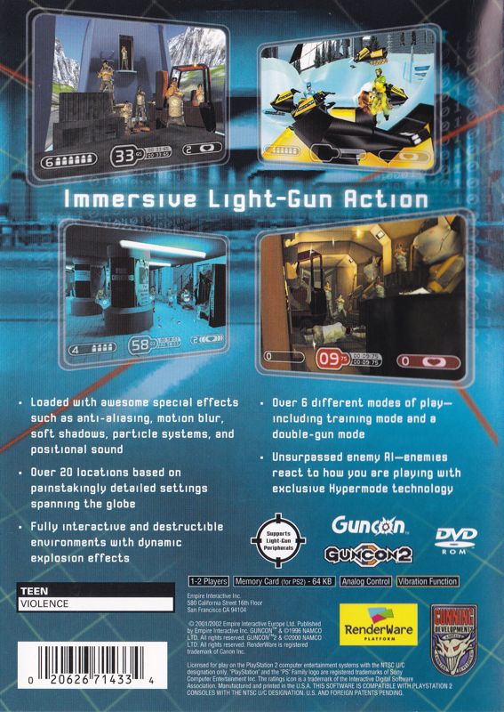 
Endgame | PlayStation 2 | back cover | Data by MobyGames.com