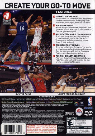 NBA Live 08 | PlayStation 2 | back cover | region=North America | source-country=United States | zypher-v2 | moby-9b4220a6df1d | Data by MobyGames.com