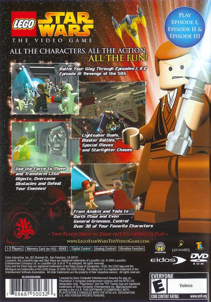 LEGO Star Wars: The Video Game | PlayStation 2 | back cover | region=North America | source-country=United States | zypher-v2 | moby-cb8a371ab37c | Data by MobyGames.com