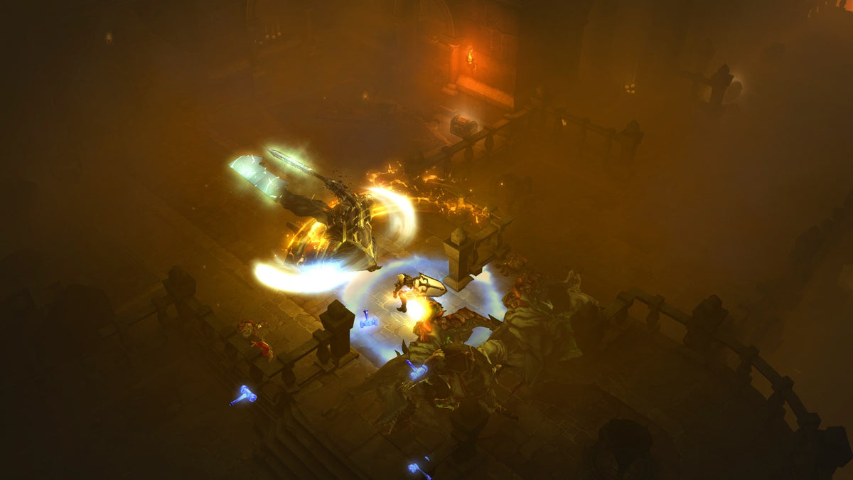 
Diablo III: Eternal Collection | Xbox One | gameplay screenshot | Magical attacks during dungeon combat | Source: official Xbox BZ84XLQBRHTG | screenshot=02