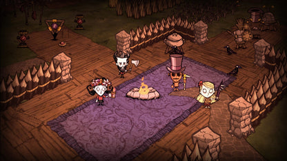 
Don't Starve: Mega Pack | Xbox One | gameplay screenshot | multiplayer survival at a campfire | Source: official Xbox C2W5QC6Z3N87 | screenshot=06