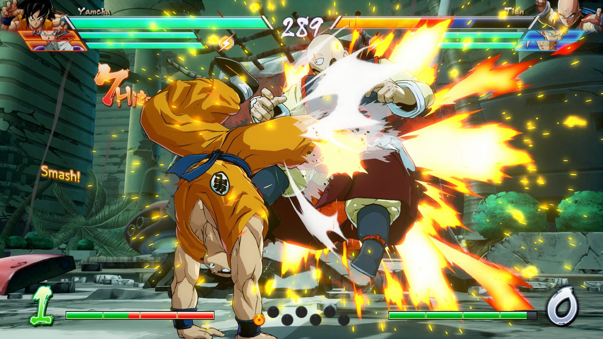 
Dragon Ball FighterZ | Xbox One | gameplay screenshot | Yamcha lands a combo on Tien | official Xbox BZRK5C951KK7 | asset 1992d55a-6e82-4350-bdd4-47bf83871938