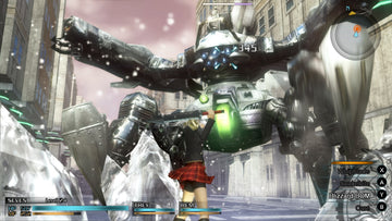 
Final Fantasy Type-0 HD | Xbox One | gameplay screenshot | Seven attacks an airborne mechanical enemy