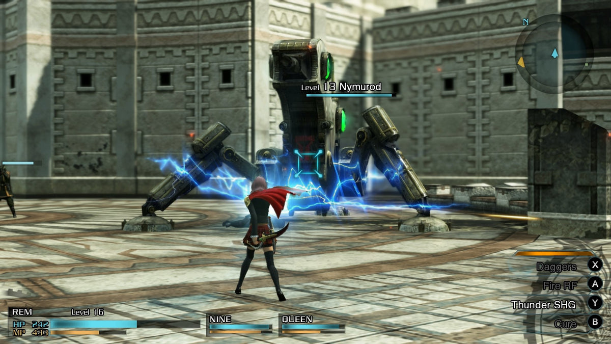 
Final Fantasy Type-0 HD | Xbox One | gameplay screenshot | Rem fights a Nymurod with lightning