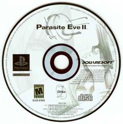 
Parasite Eve II | PlayStation | game disc 1 of 2 | Region: North America | source-country=Canada,United States | Data by MobyGames.com