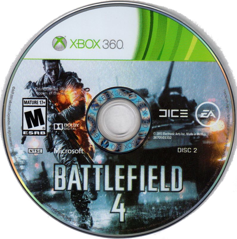 
Battlefield 4 | Xbox 360 | game disc 2 of 2 | Region: North America | source-country=United States | Data by MobyGames.com