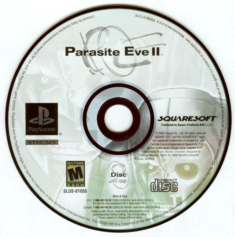 
Parasite Eve II | PlayStation | game disc 2 of 2 | Region: North America | source-country=Canada,United States | Data by MobyGames.com