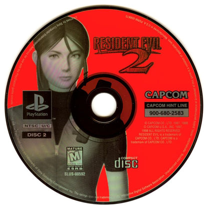 
Resident Evil 2 (Greatest Hits) | PlayStation | game disc 2 of 2 | Region: North America | source-country=Canada,United States | Data by MobyGames.com