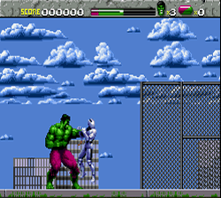 The Incredible Hulk | SNES | gameplay screenshot | Data by MobyGames.com