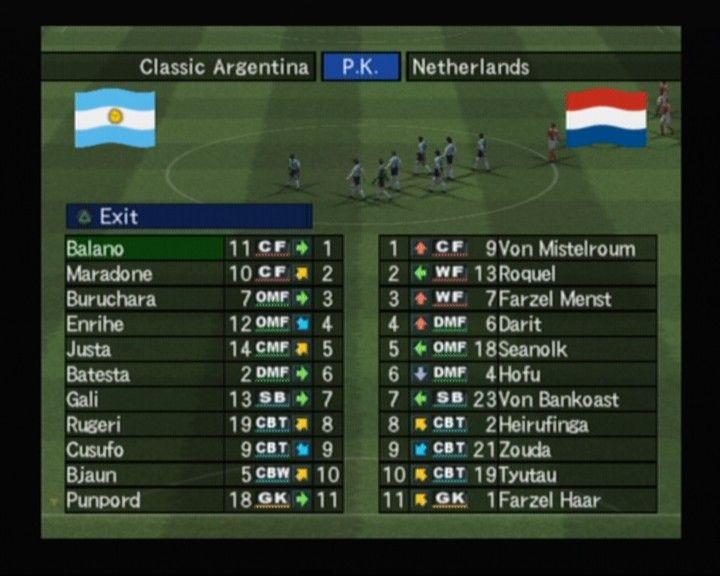 
World Soccer: Winning Eleven 8 International | PlayStation 2 | gameplay screenshot | Data by MobyGames.com