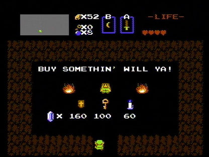 The Legend of Zelda | NES | gameplay screenshot | region=North America | source-country= | zypher-v2 | moby-ae312f544d05 | Data by MobyGames.com