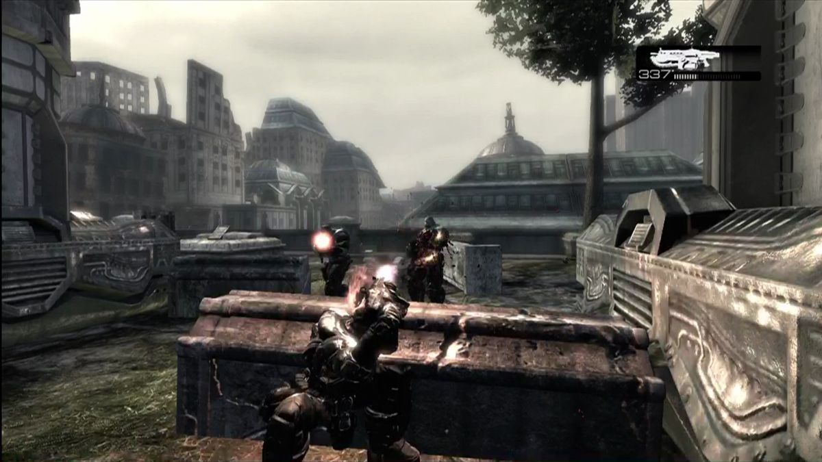 Gears of War | Xbox 360 | gameplay screenshot | region=North America | source-country= | zypher-v2 | moby-7ec6d46251f0 | Data by MobyGames.com