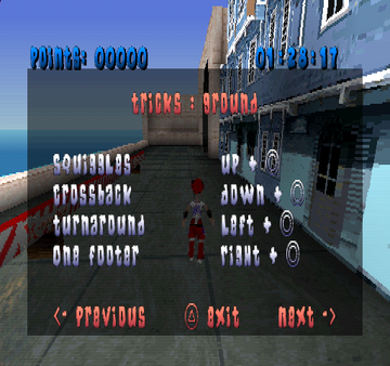 X-Bladez: Inline Skater | PlayStation | gameplay screenshot | region=North America | source-country= | zypher-v2 | moby-2150dcdc10ec | Data by MobyGames.com