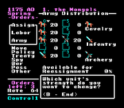 
Genghis Khan | NES | gameplay screenshot | Data by MobyGames.com