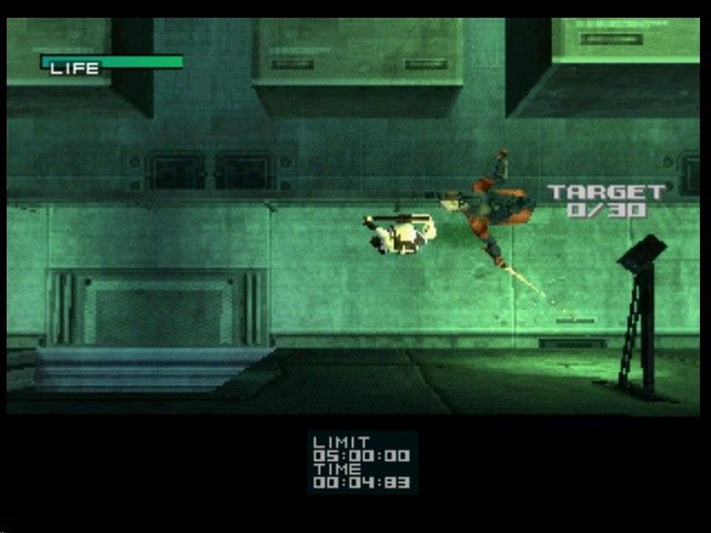
Metal Gear Solid: VR Missions | PlayStation | gameplay screenshot | Region: North America | source-country= | Data by MobyGames.com