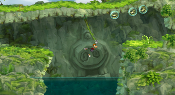 Rayman Origins | Wii | gameplay screenshot | region=North America | source-country= | zypher-v2 | moby-0b2668486b90 | Data by MobyGames.com