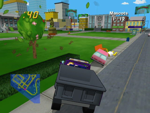 The Simpsons: Road Rage | GameCube | gameplay screenshot | Data by MobyGames.com