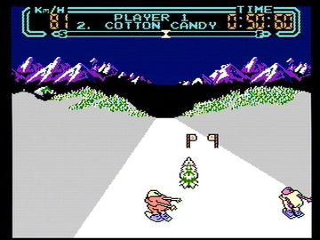 
Slalom | NES | gameplay screenshot | Data by MobyGames.com