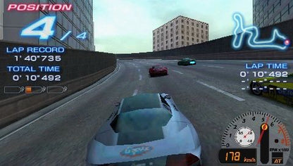 Ridge Racer | PSP | gameplay screenshot | region=North America | source-country= | zypher-v2 | moby-051b4124217b | Data by MobyGames.com