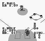 Bases Loaded | Game Boy | gameplay screenshot | region=North America | source-country= | zypher-v2 | moby-dcba8f5cccde | Data by MobyGames.com