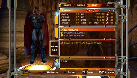 
X-Men: Legends II - Rise of Apocalypse | PSP | gameplay screenshot | Region: North America | source-country= | Data by MobyGames.com